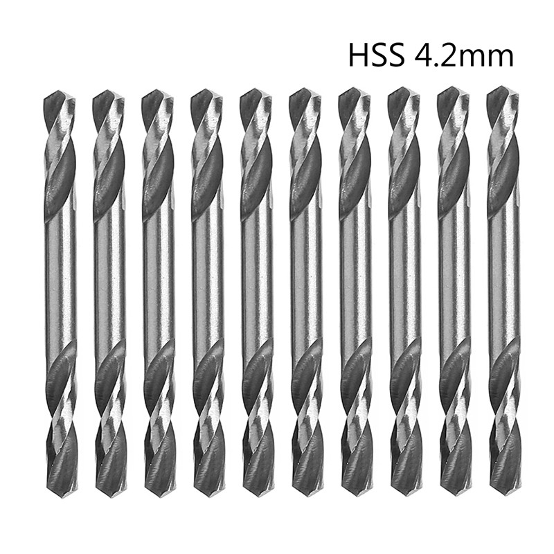 10pcs 4.2mm HSS Double End Spiral Twisting Drilling Tools Drill Kit M09 22 Dropship