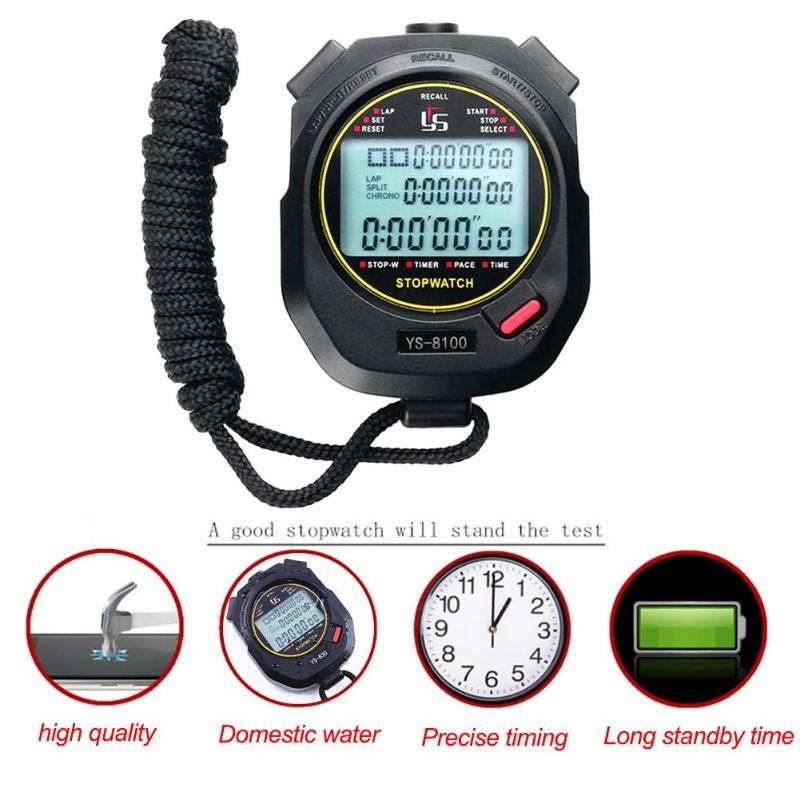 Professional digital stopwatch timer multifunctional portable training timer portable outdoor sports running stopwatch chronograph