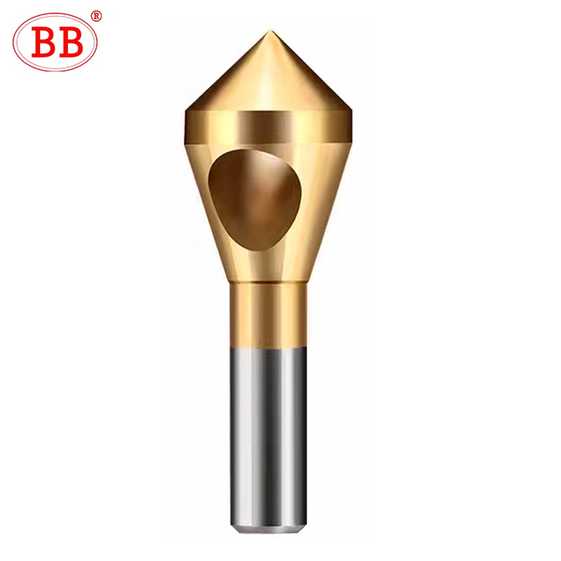 BB Deburring Chamfering Cutter Drill Bit Drill Bit Titanium Coated Smooth Metal Hole 90 Degree