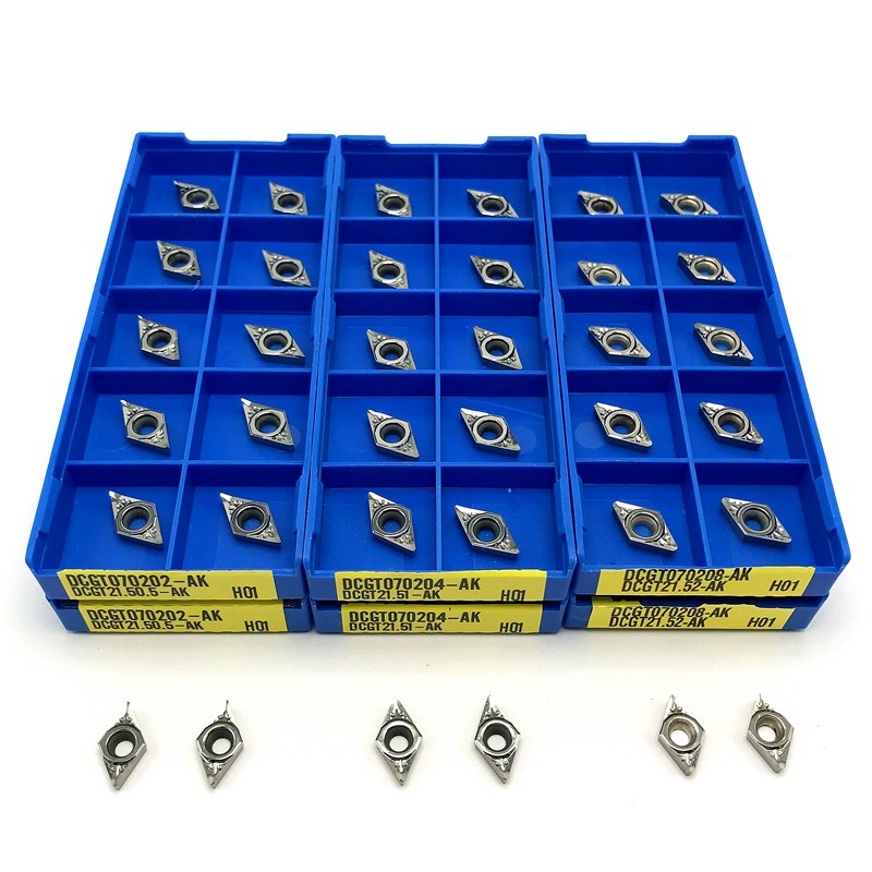 DCGT070202 DCGT070204 DCGT070208 AK H01 Insert Aluminum Internal Turning Tool Carbide Insert Cutting Tool CNC Metal Lathe Tool