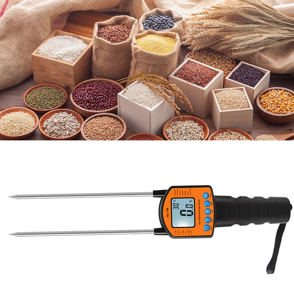 High sensitivity double sensor probe moisture peanut LCD display tester professional digital grain hygrometer