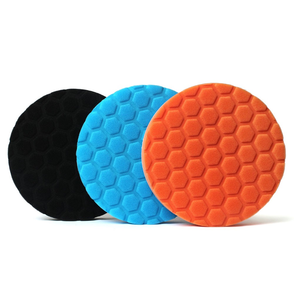 7 inch polishing sponge, 180mm, 3pcs, hex disc, foam, for car polishing, sanding, buffing