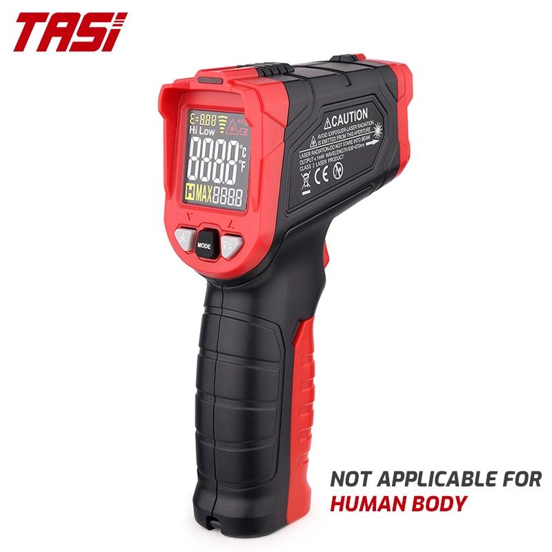 TASI TA601A/B/C Digital Thermometer Infrared Laser Positioning Thermometer VA Color LCD Light Alarm Non Contact Termometro