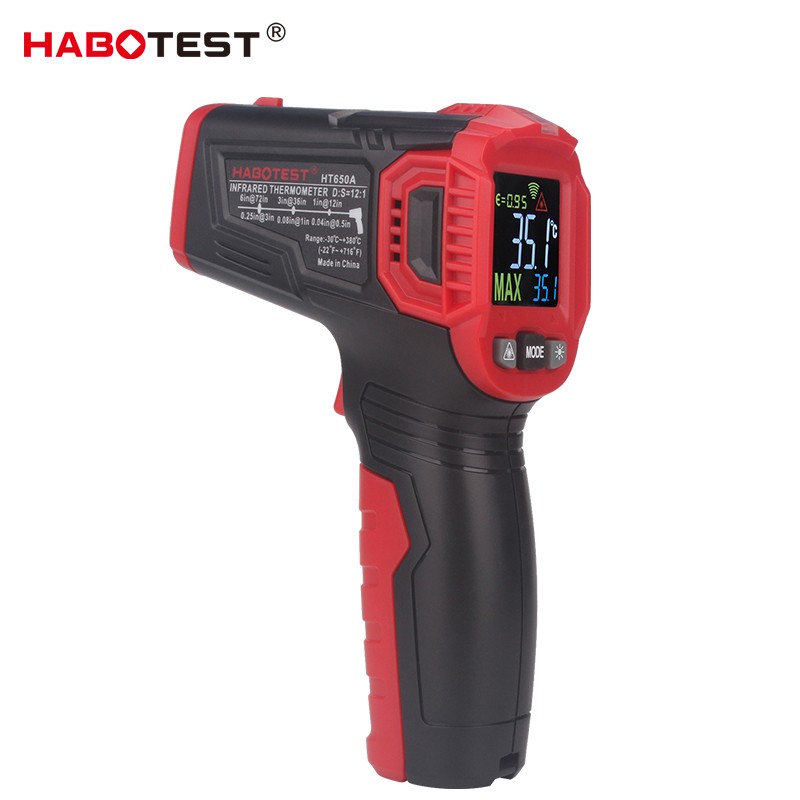 Industrial Digital Infrared Thermometer Non-contact Thermometer Infrared Laser Thermometer LCD Display Habotest