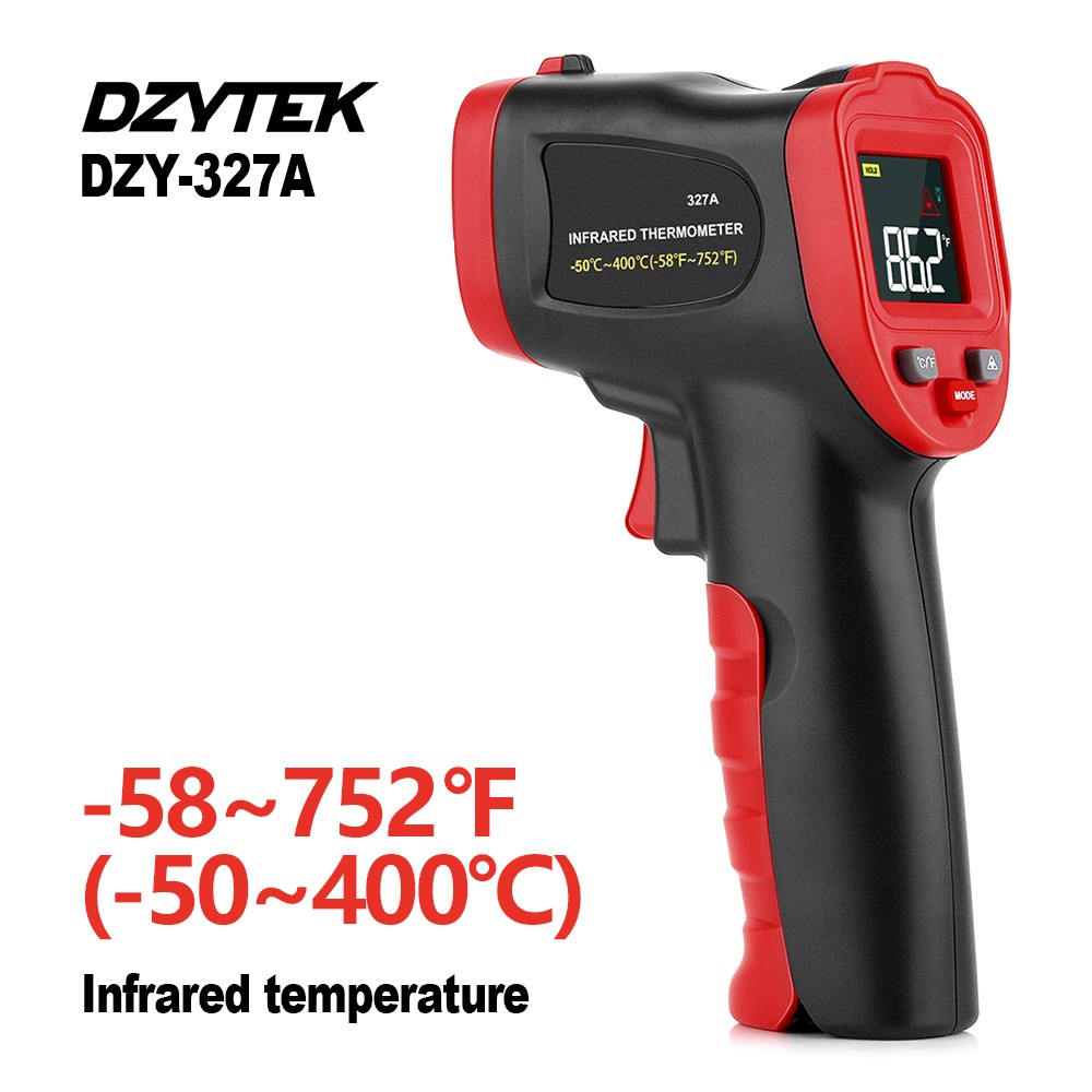 DZYTEK Non-Contact Digital Infrared Laser Thermometer Gun High Low Temperature Alarm -58℃~752℃ Thermometer