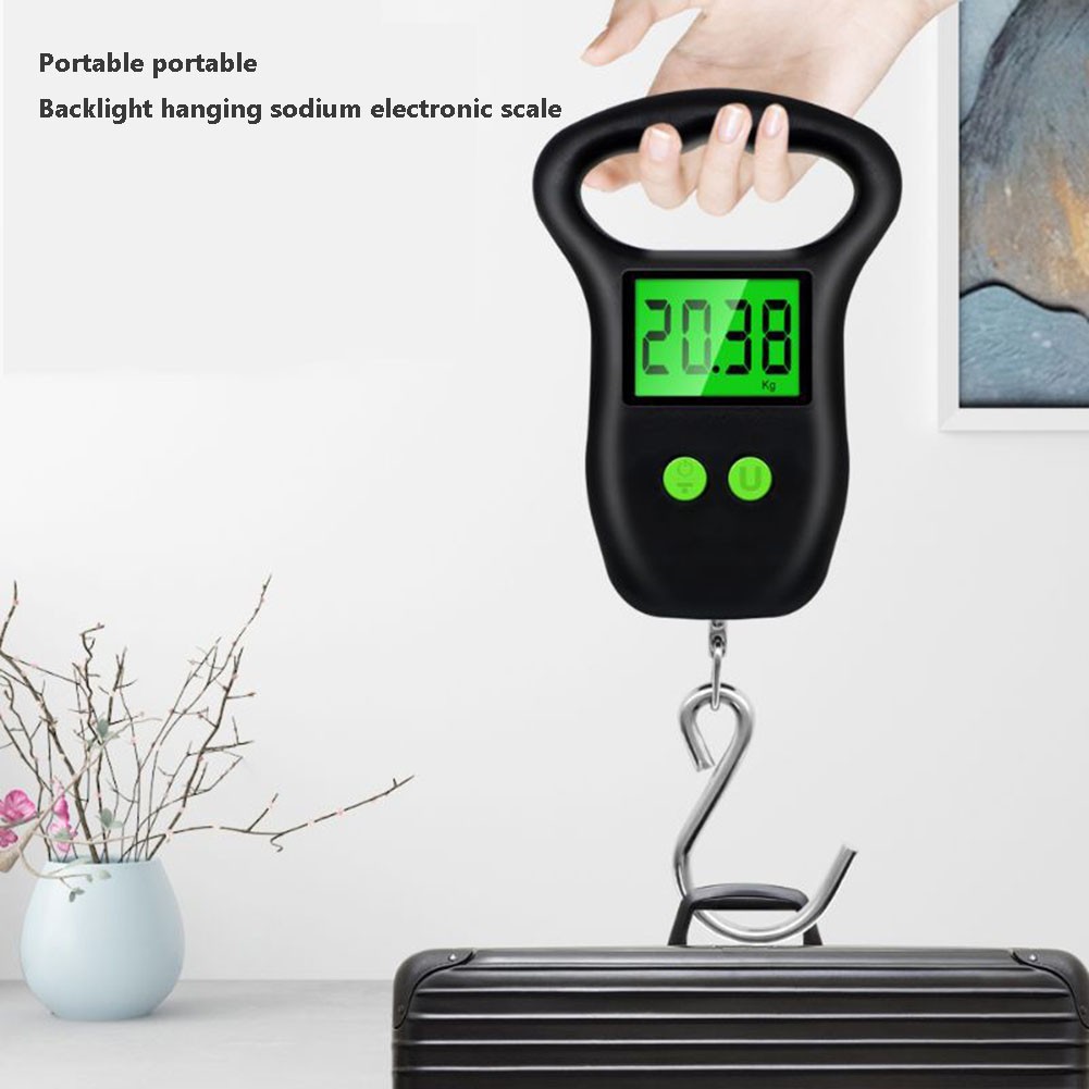 Portable 50KG Hanging Scale with Backlight Electronic Fishing Weights Pocket Digital Fishing Scales Luggage Weight Tool