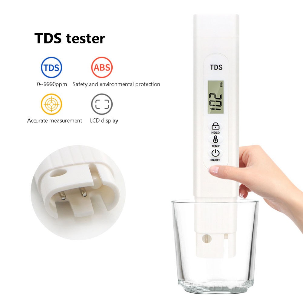 LCD Digital TDS Temperature Water Tester Pen Handheld Water Quality Analysis Meter Measurement Detection Water Purity Monitor