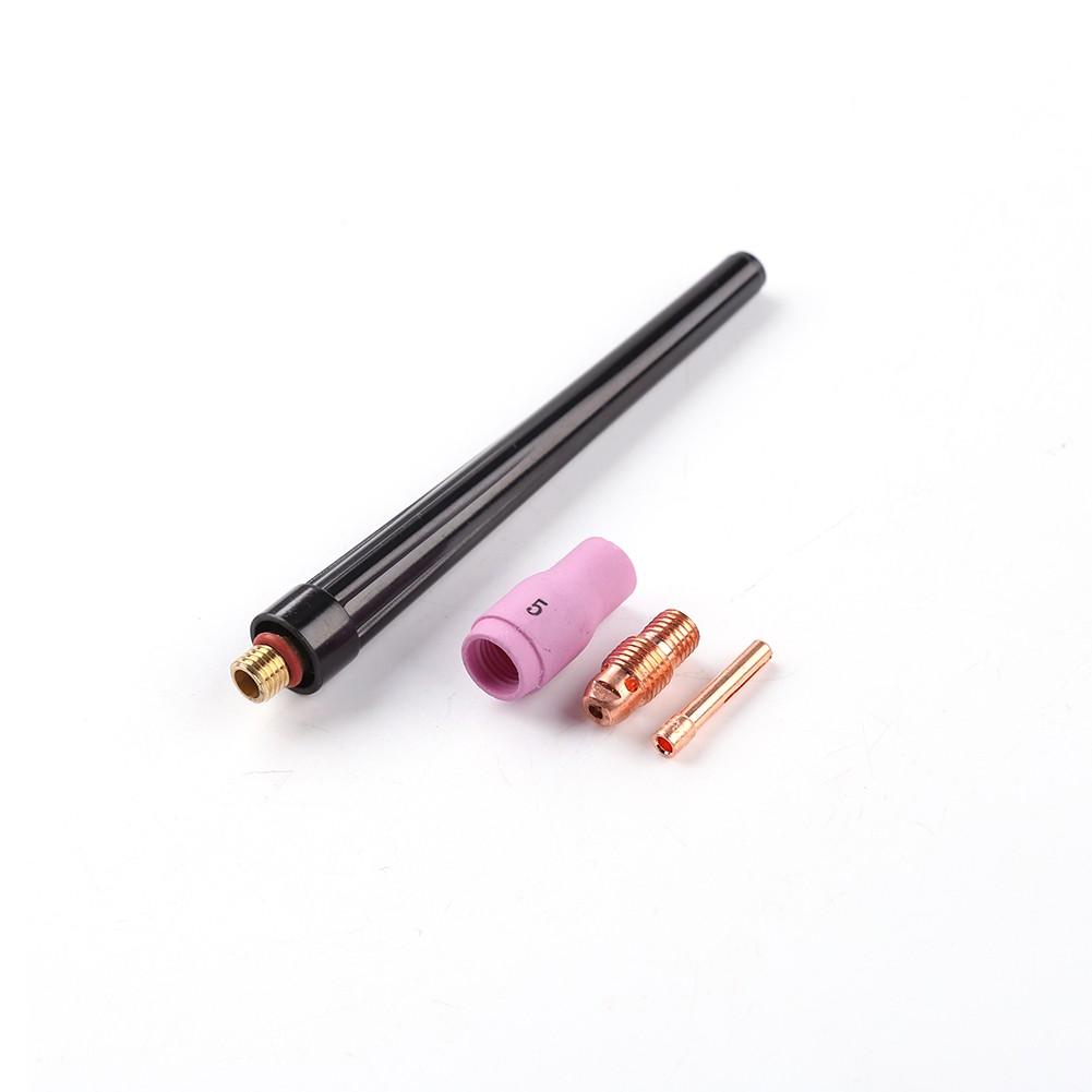 4pcs Argon TIG Welding Torch Consumable WP-17/18/26 Electrode Collet Body Collet Alumina Nozzle Long Cap TIG Weld Accessories