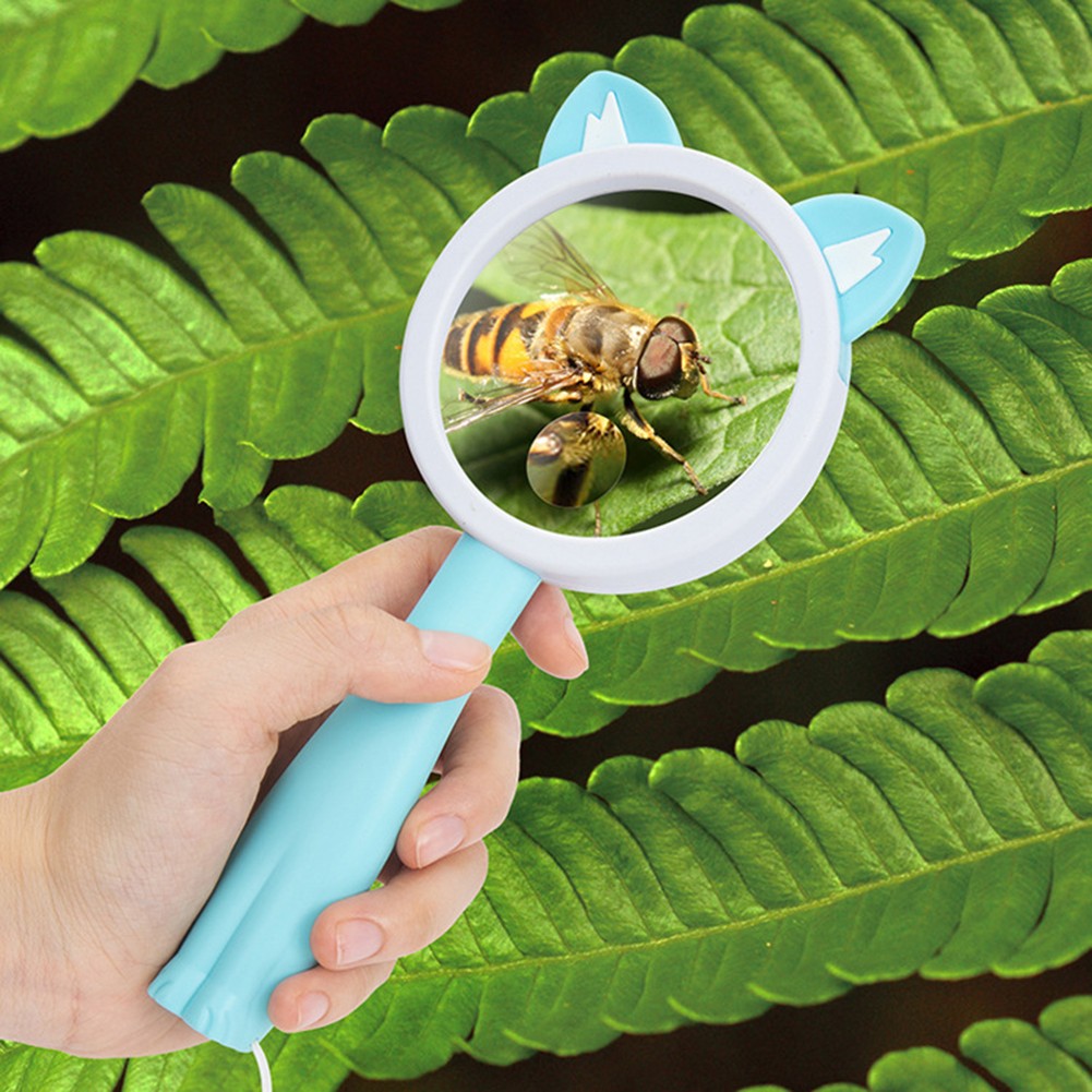 5X 10X Handheld Magnifier Handheld Magnifying LoupeReading Glass Lens Kids Inspection Magnifying Glass for Reading Stained Glass Lens