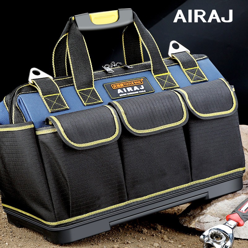 AIRAJ multi-function tool bag 1680D Oxford cloth electrician bag, multi-pocket waterproof anti-fall storage bag