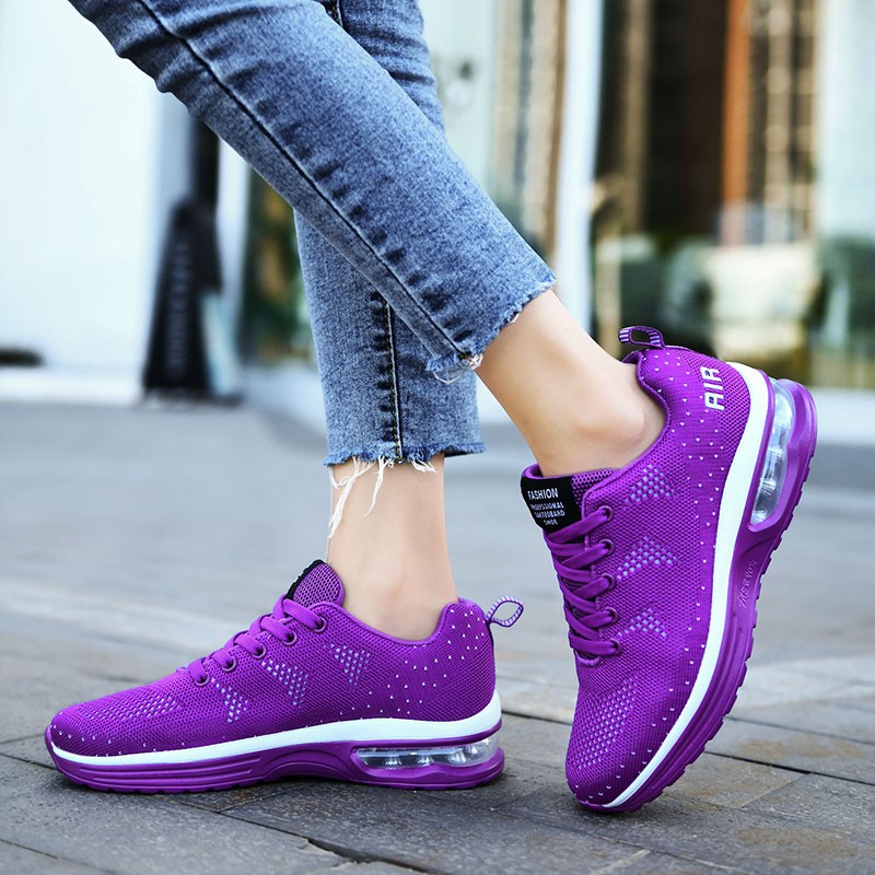 Women Running Shoes Fashion Casual Sneakers Mesh Lace Up Extra Thickening High Shoes Comfortable Breathable Zapatillas Mujer