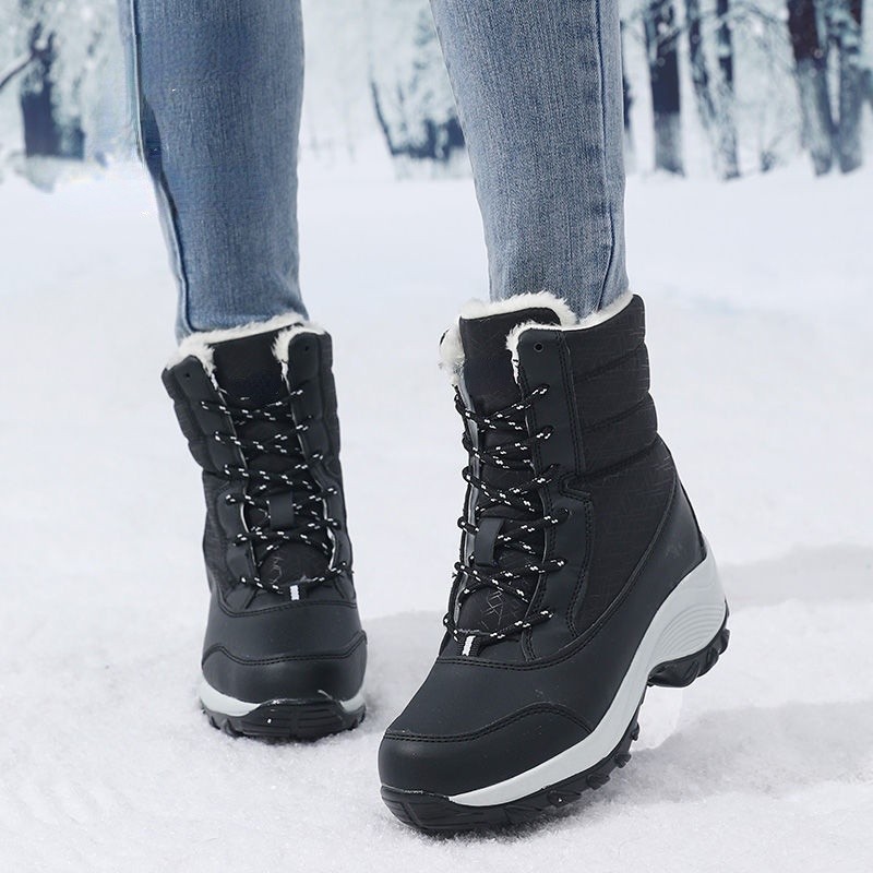 2021 Fashion Women Snow Boots Winter Shoes Waterproof Keep Warm Thick Sole Women Shoes Non-slip Thigh High Flats Boots