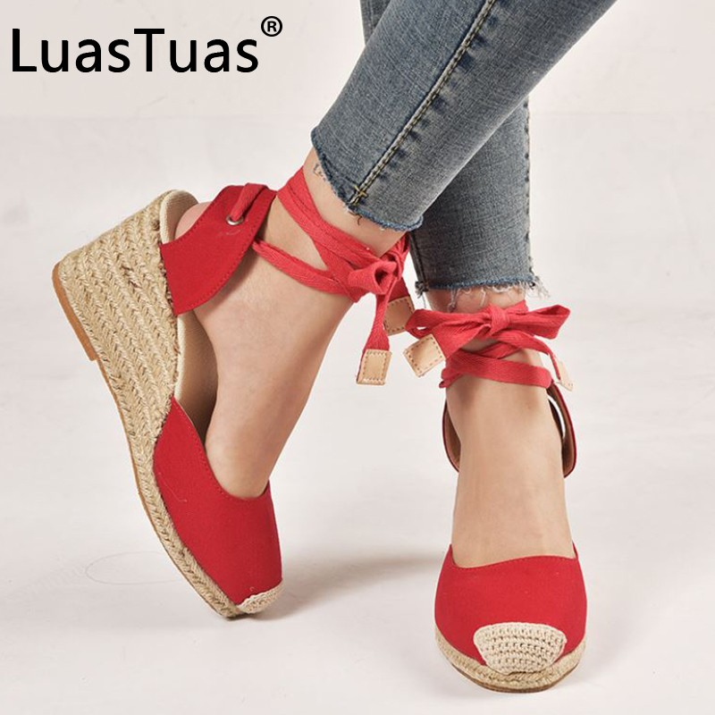 LuasTuas Plus Size 34-43 Women Fashion Platform Sandals High Heels Summer Shoes for New Woman Beach Daily Daily Lady Shoes