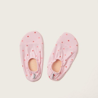 Slipstop Heart Print Slip-On Shoes