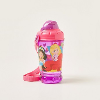 Disney Princess Printed Bottle with Strap - 440 ml