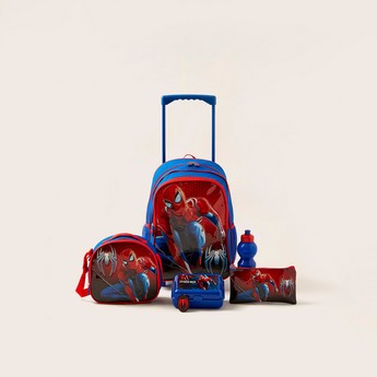 Spider-Man Print 5-Piece Trolley Backpack Set