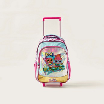 LOL Surprise! Print Trolley Backpack with Retractabe Handle - 14 inches