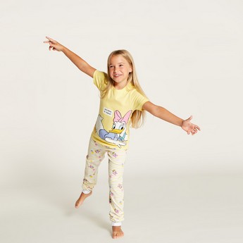 Disney Daisy Duck Print T-shirt and Pyjama Set