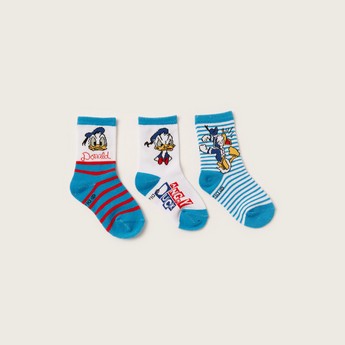 Disney Daffy Duck Print Socks with Elasticated Hem - Set of 3