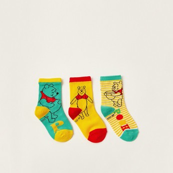 Disney Winnie-The-Pooh Print Socks - Set of 3