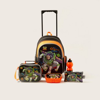 Disney Toy Story Printed 5-Piece Trolley Backpack - 14 Inches