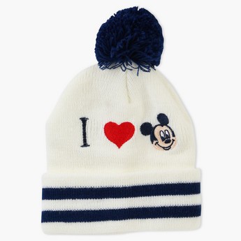 Mickey Mouse Embroidered Beanie Cap