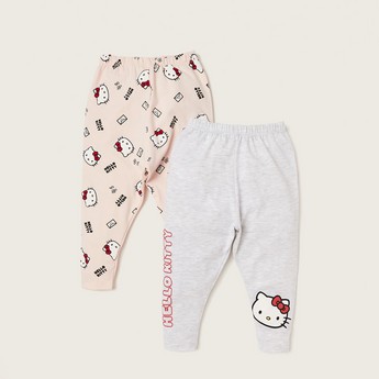 Sanrio Hello Kitty Print Leggings with Elasticated Waistband - Set of 2