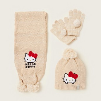 Hello Kitty Embroidered Detail 3-Piece Winter Accessory Set