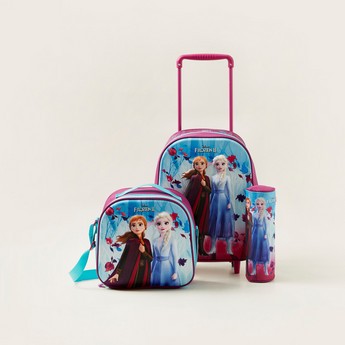 Disney Frozen II Printed 3-Piece Trolley Backpack - 12 inches