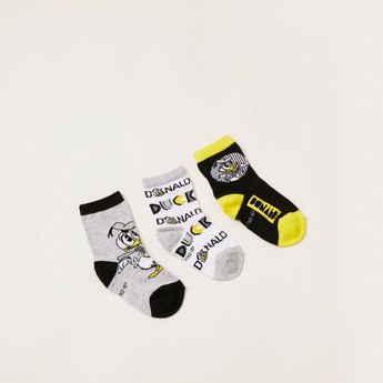 Donald Duck Print Socks - Set of 3