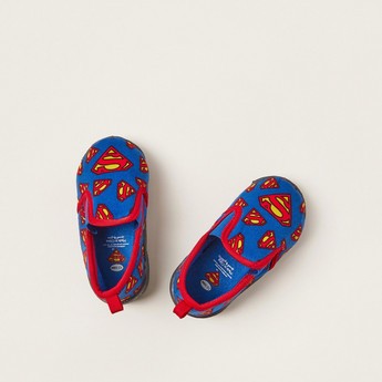 All-Over Superman Print Baby Shoes