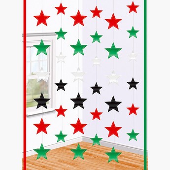 Party Centre UAE Star String Foil Decorations - Set of 6