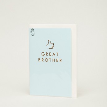 Pigment Great Brother Thumbs Up Birthday Card