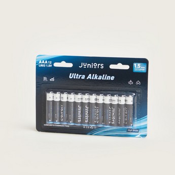 Juniors AAA Ultra Alkaline Batteries Pack - 12 Pieces