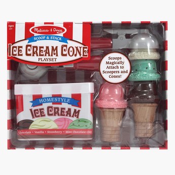 Melissa & Doug Scoop & Stack Ice-cream Cone Playset