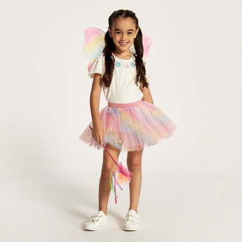 Charmz Glittery Tutu Skirt with Elasticated Waistband