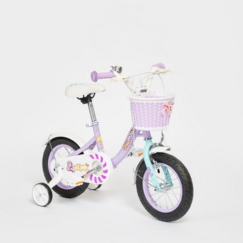 Chipmunk Printed Bicycle with Basket - 12 inches