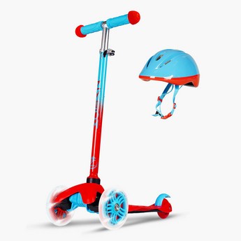 Maddgear Zipper Light-Up Scooter with Helmet