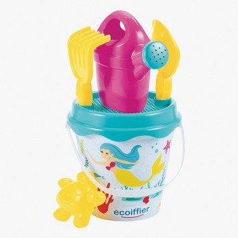 Ecoiffier Mermaid Print Beach Bucket - 17 cms