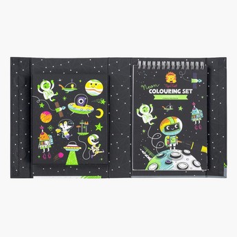 Tiger Tribe Outer Space Neon Colouring Set