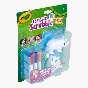 Crayola 4-Piece Scribble Scrubbie Safari - Rhino and Hippo