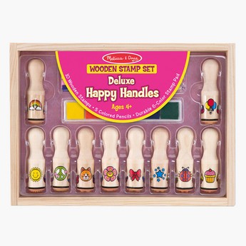 Melissa and Doug Deluxe Happy Handle Stamp Set