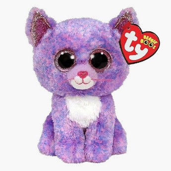 TY Beanie Boss Cat Cassidy Lavender Soft Toy - 9 inches