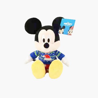 Disney Plush Mickey Mouse X-Mas Soft Toy - 10 Inches