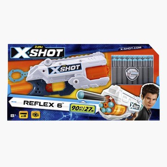 ZURU X-SHOT Excel Reflex 6 Open Box with 3 Cans 16 Darts