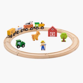 VIGA 19-Pieces Train Playset