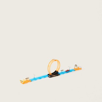 Juniors Super Racer Track Playset with 1 Pull Back Car