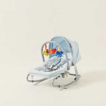 Juniors Tuff Deluxe Strip Rainbows Print Baby Rocker