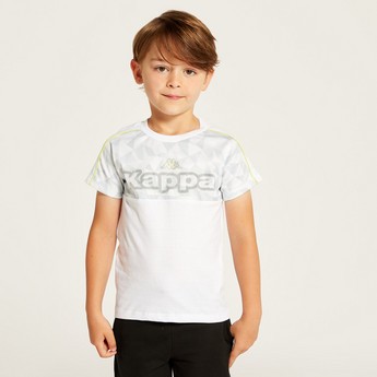 Kappa Logo Print Round Neck T-shirt with Short Sleeves