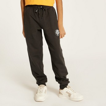 Disney Mickey Mouse Print Joggers with Pockets and Drawstring Closure